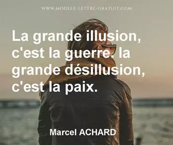 Citation de Marcel ACHARD