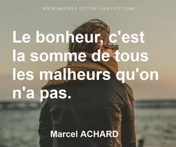 Citation de Marcel ACHARD