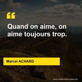Citation Marcel ACHARD