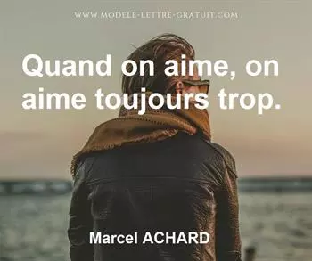 Citation de Marcel ACHARD