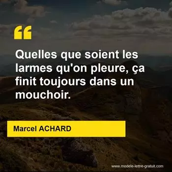 Citation Marcel ACHARD