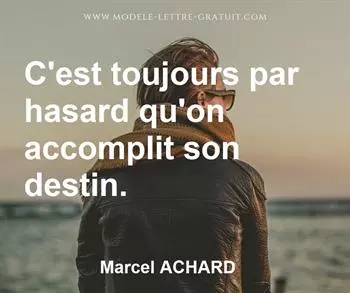 Citation de Marcel ACHARD