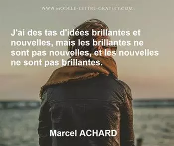 Citation de Marcel ACHARD