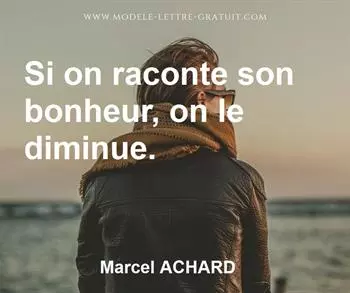 Citation de Marcel ACHARD