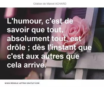 Citations Marcel ACHARD