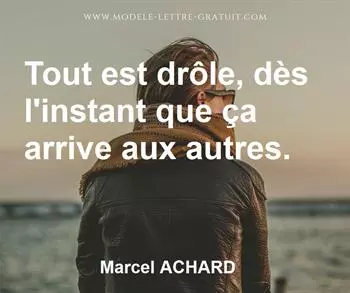 Citation de Marcel ACHARD