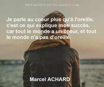 Citation de Marcel ACHARD
