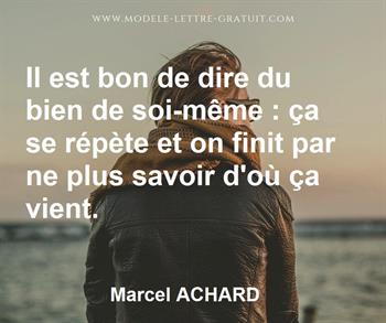 Citation de Marcel ACHARD