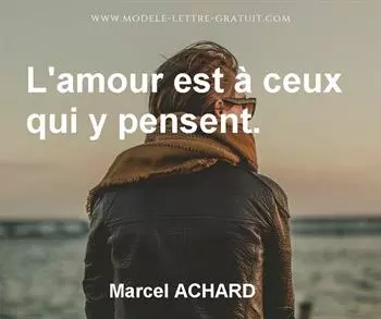 Citation de Marcel ACHARD