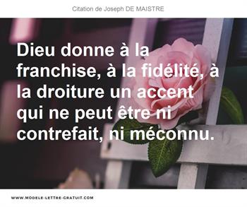 Citations Joseph DE MAISTRE