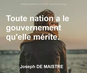 Citation de Joseph DE MAISTRE
