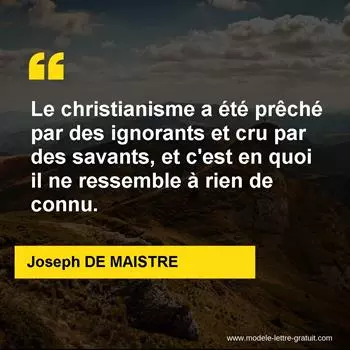 Citation Joseph DE MAISTRE