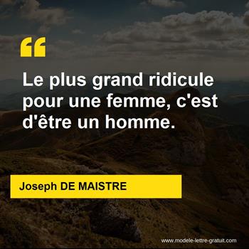 Citation de Joseph DE MAISTRE