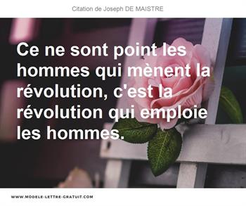 Citations Joseph DE MAISTRE