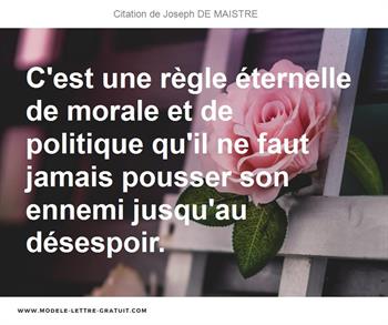 Citations Joseph DE MAISTRE