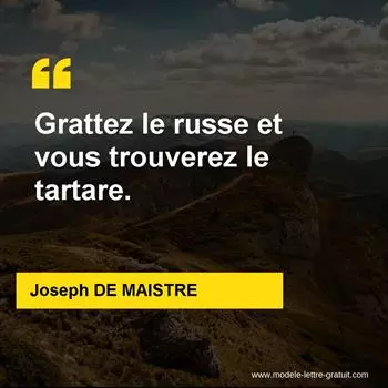 Citation Joseph DE MAISTRE