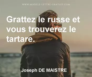 Citation de Joseph DE MAISTRE