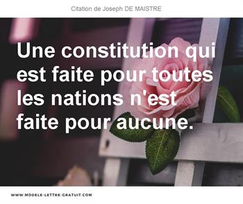 Citations Joseph DE MAISTRE
