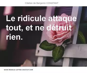 Citations Benjamin CONSTANT