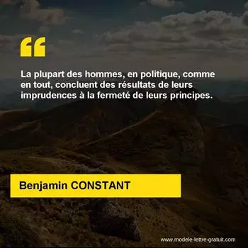 Citation Benjamin CONSTANT