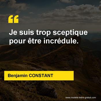 Citations Benjamin CONSTANT