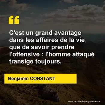Citation Benjamin CONSTANT