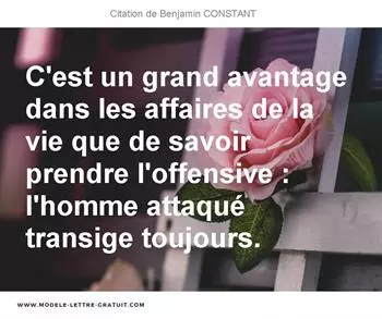 Citations Benjamin CONSTANT