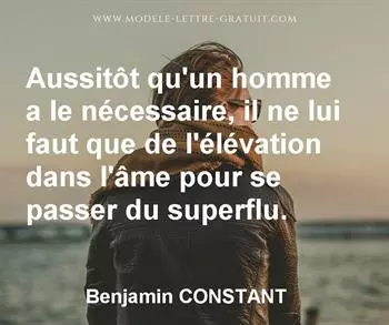 Citation de Benjamin CONSTANT