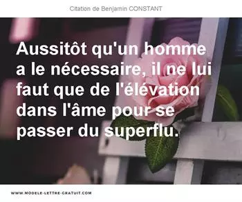 Citations Benjamin CONSTANT