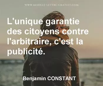 Citation de Benjamin CONSTANT
