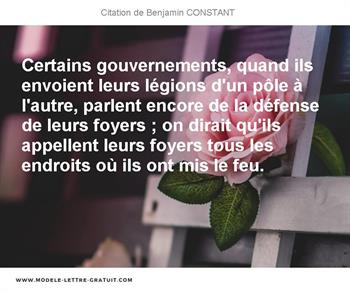Citations Benjamin CONSTANT