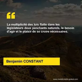 Citation Benjamin CONSTANT
