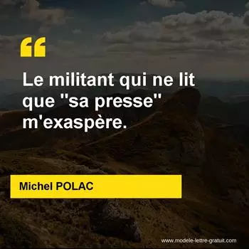 Citation Michel POLAC