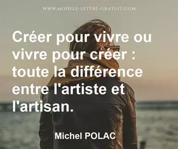 Citation de Michel POLAC