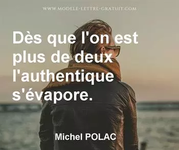 Citation de Michel POLAC