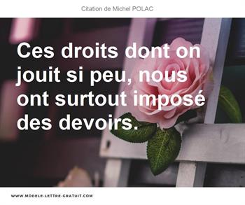 Citations Michel POLAC