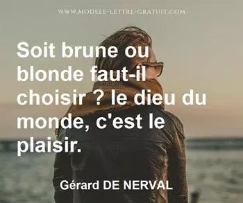 Citation de Gérard DE NERVAL