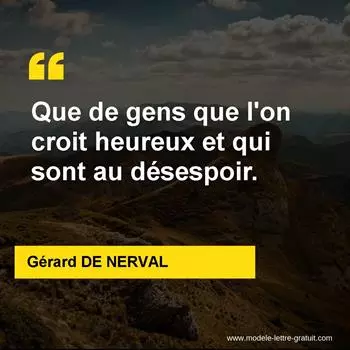 Citation Gérard DE NERVAL