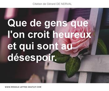 Citations Gérard DE NERVAL