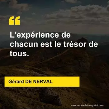 Citation Gérard DE NERVAL