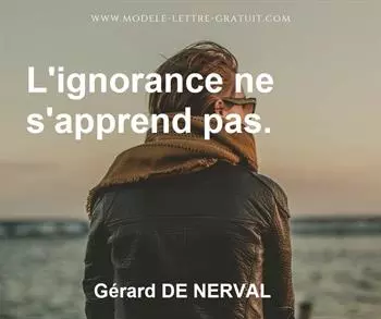 Citation de Gérard DE NERVAL