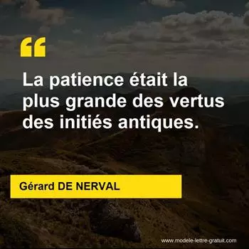 Citation Gérard DE NERVAL