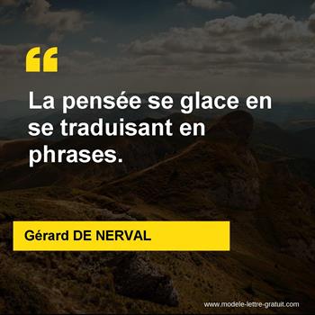 Citations Gérard DE NERVAL