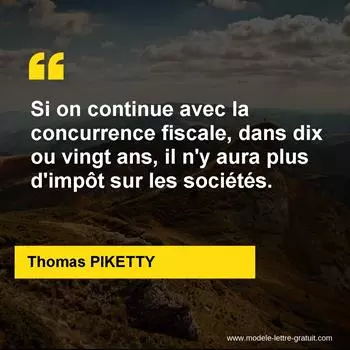 Citation Thomas PIKETTY