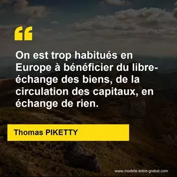 Citation Thomas PIKETTY