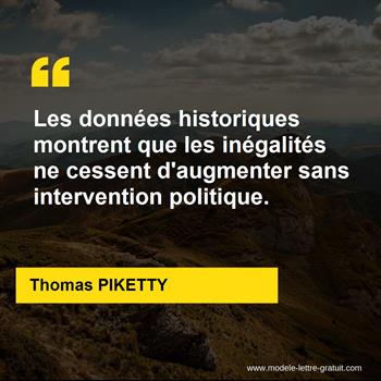 Citation Thomas PIKETTY