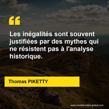 Citation Thomas PIKETTY
