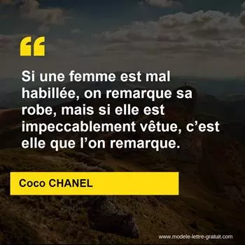 Citation Coco CHANEL