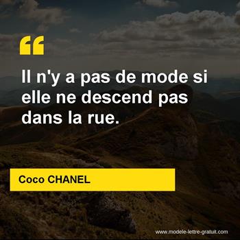 Citation de Coco CHANEL