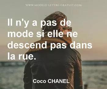 Citation de Coco CHANEL